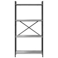 Рафт за книги Сив сонома 40 x 30 x 85 см Инженерно дърво