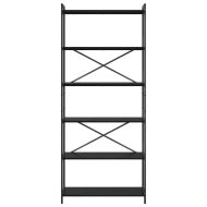 Рафт за книги Черния дъб 40 x 30 x 85 см Инженерно дърво