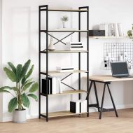 Рафт за книги Сонома дъб 40 x 30 x 85 см Инженерно дърво