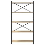 Рафт за книги Сонома дъб 80 x 30 x 155 см Инженерно дърво