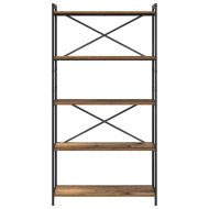 Рафт за книги Старо дърво 80 x 30 x 155 см Инженерно дърво