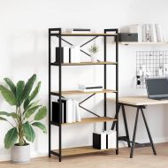 Рафт за книги Дъб 80 x 30 x 155 см Инженерно дърво