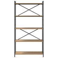 Рафт за книги Дъб 80 x 30 x 155 см Инженерно дърво