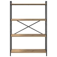 Рафт за книги Дъб 80 x 30 x 120 см Инженерно дърво