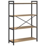 Рафт за книги Дъб 80 x 30 x 120 см Инженерно дърво