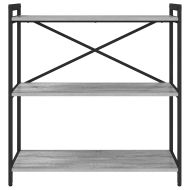Рафт за книги Сив сонома 80 x 30 x 85 cm Инженерно дърво
