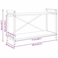 Рафт за книги Сив сонома 40 x 30 x 85 см Инженерно дърво
