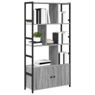 Рафт за книги Сив сонома 80 x 30 x 155,5 см Инженерно дърво