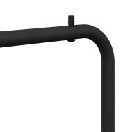 Държач за дрехи със съхранение Черно 100 x 56 x 154 см Стомана