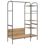 Държач за дрехи с рафт Бежово 120 x 44 x 160 см Инженерно дърво