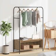 Държач за дрехи Кафяв дъб 100 x 44 x 160 см Инженерно дърво