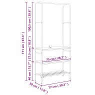 Държач за дрехи Димян дъб 77 x 30 x 171 см Инженерно дърво