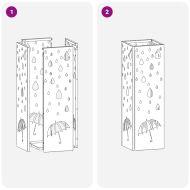 Стойка за чадър Маслинено 15,5 х 15,5 х 49 см Метал