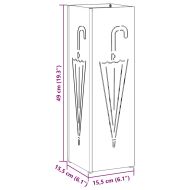 Стойка за чадър Розово 15.5 х 15.5 х 49 см Метал