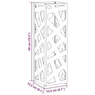 Стойка за чадър Маслинено 15.5 х 15.5 х 49 см Метал