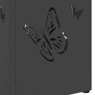 Стойка за чадър Черно 15.5 х 15.5 х 49 см Метал