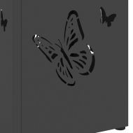 Стойка за чадър Черно 15.5 х 15.5 х 49 см Метал