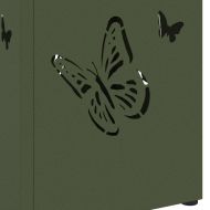 Стойка за чадър Маслинено 15.5 х 15.5 х 49 см Стомана