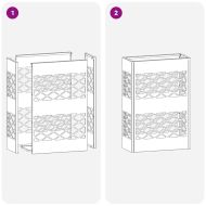Стойка за чадър със съхранение Антрацит 28 x 12 x 41 см Стомана