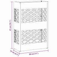 Стойка за чадър със съхранение Антрацит 28 x 12 x 41 см Стомана