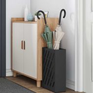 Стойка за чадър със съхранение Черно 28 x 12 x 41 см Стомана