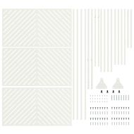 Екран за уединение Бяло Стомана