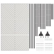 Екран за уединение Сив Стомана