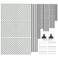 Екран за уединение Сив Стомана