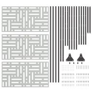 Екран за уединение Сив Стомана