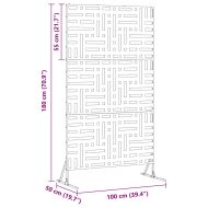 Екран за уединение Сив Стомана