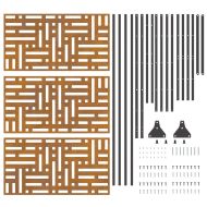 Екран за уединение Сив Стомана