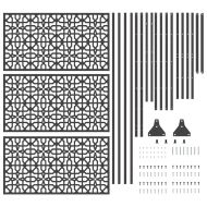 Екран за уединение Черно Стомана