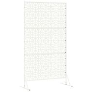 Екран за уединение Бяло Стомана