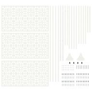 Екран за уединение Бяло Стомана