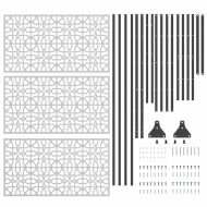 Екран за уединение Сив Стомана