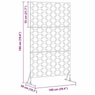Екран за уединение Черно Стомана