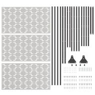 Екран за уединение Сив Стомана