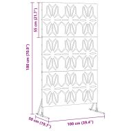 Екран за уединение Бяло Стомана