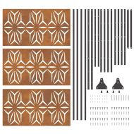 Екран за уединение Сив Стомана