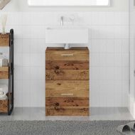 Шкаф за баня с рафт Старо дърво 40 x 37 x 59 cm Инженерно дърво