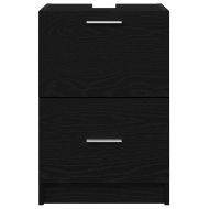 Шкаф за баня с рафт Черния дъб 40 x 37 x 59 cm Инженерно дърво