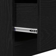 Шкаф за баня с рафт Черния дъб 59 x 37 x 59 cm Инженерно дърво