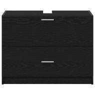 Шкаф за баня с рафт Черния дъб 78 x 37 x 59 cm Инженерно дърво