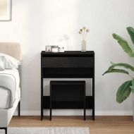 Тоалетка с чекмедже Черен дъб 60 x 40 x 75 cm Инженерно дърво