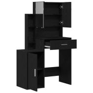 Тоалетка с чекмедже Черен дъб 80 x 35 x 132 см Инженерно дърво