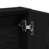 Тоалетка с чекмедже Черен дъб 80 x 35 x 132 см Инженерно дърво