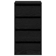 Чекмеджетен шкаф Друг Черно 40 x 41 x 76 см Инженерно дърво