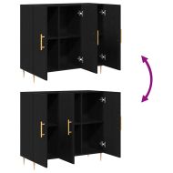 Служебен шкаф Черен дъб 90 x 34 x 80 см Инженерно дърво