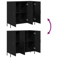 Служебен шкаф Черен дъб 90 x 34 x 80 см Инженерно дърво