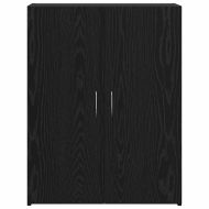 Офис шкаф с рафт Черен дъб 60 x 32 x 77.5 Инженерно дърво